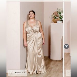 Revelry GOLD CHAMPAGNE bridesmaid dress